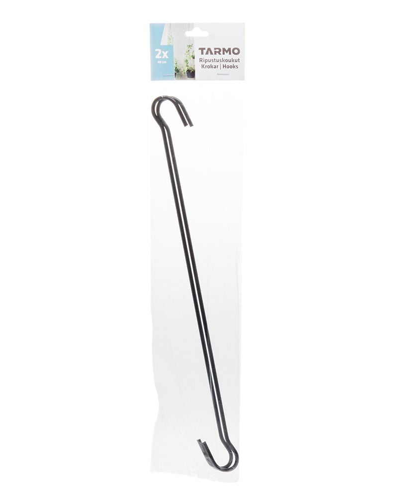 Tarmo ripustuskoukut musta 40 cm 2 kpl