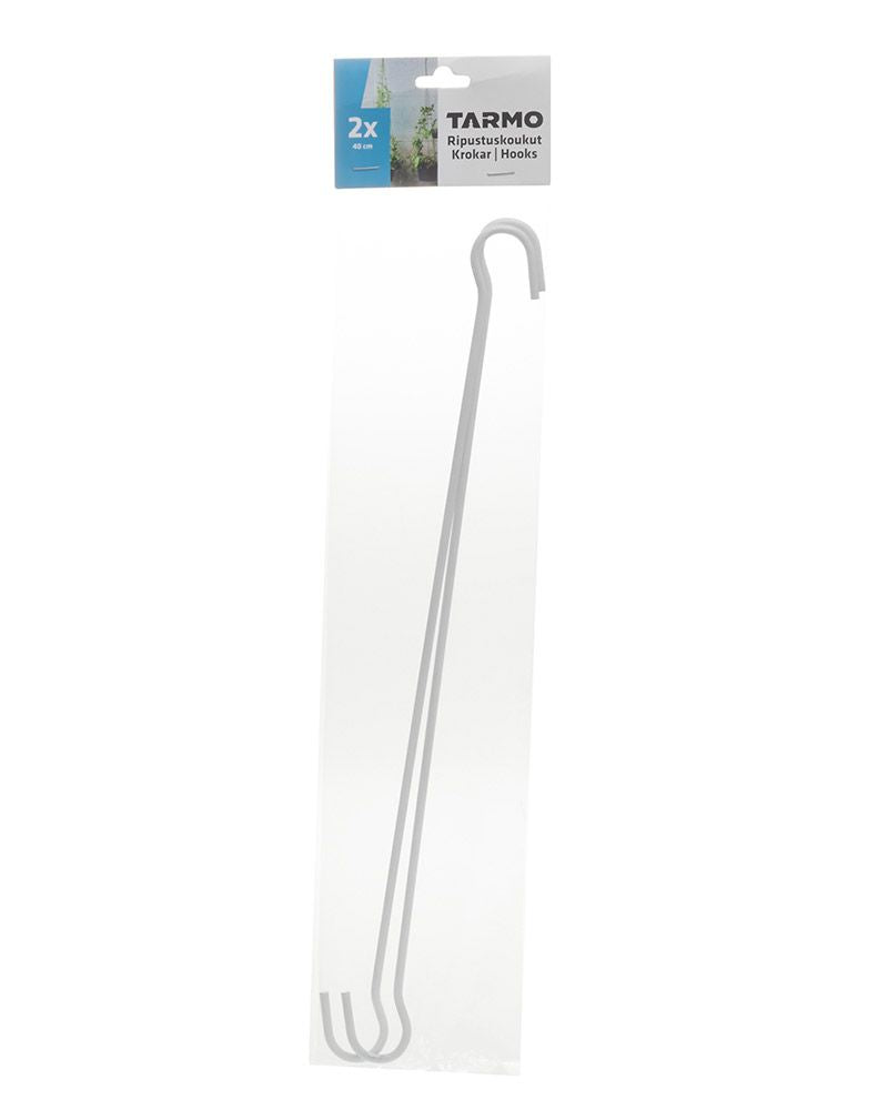 Tarmo ripustuskoukut valkoinen 40 cm 2 kpl