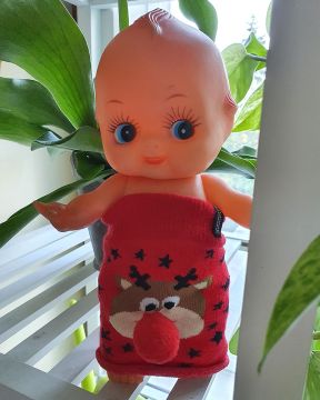 Vaha-amaryllis Lumiukkoneule