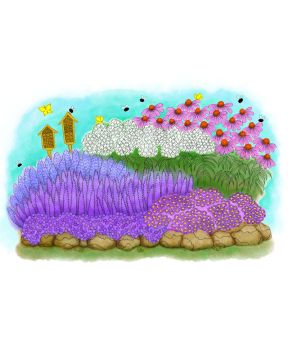 Pörriäiskeidas-perennapenkki 18 kpl