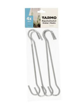 Tarmo ripustuskoukut hopea 20 cm 4 kpl