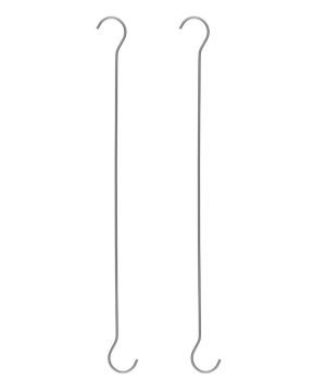 Tarmo ripustuskoukut hopea 60 cm 2 kpl