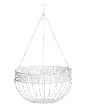 Metalliamppeli valkoinen 30 cm