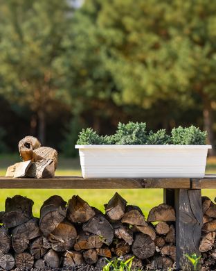 Parvekelaatikko Bona valkoinen 60 cm